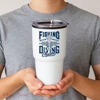 The Weekend Forecast Is Ocean Fishing And Diving Tumbler thumb 2
