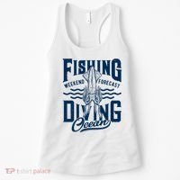 The Weekend Forecast Is Ocean Fishing And Diving Women's Tank Top thumb 0