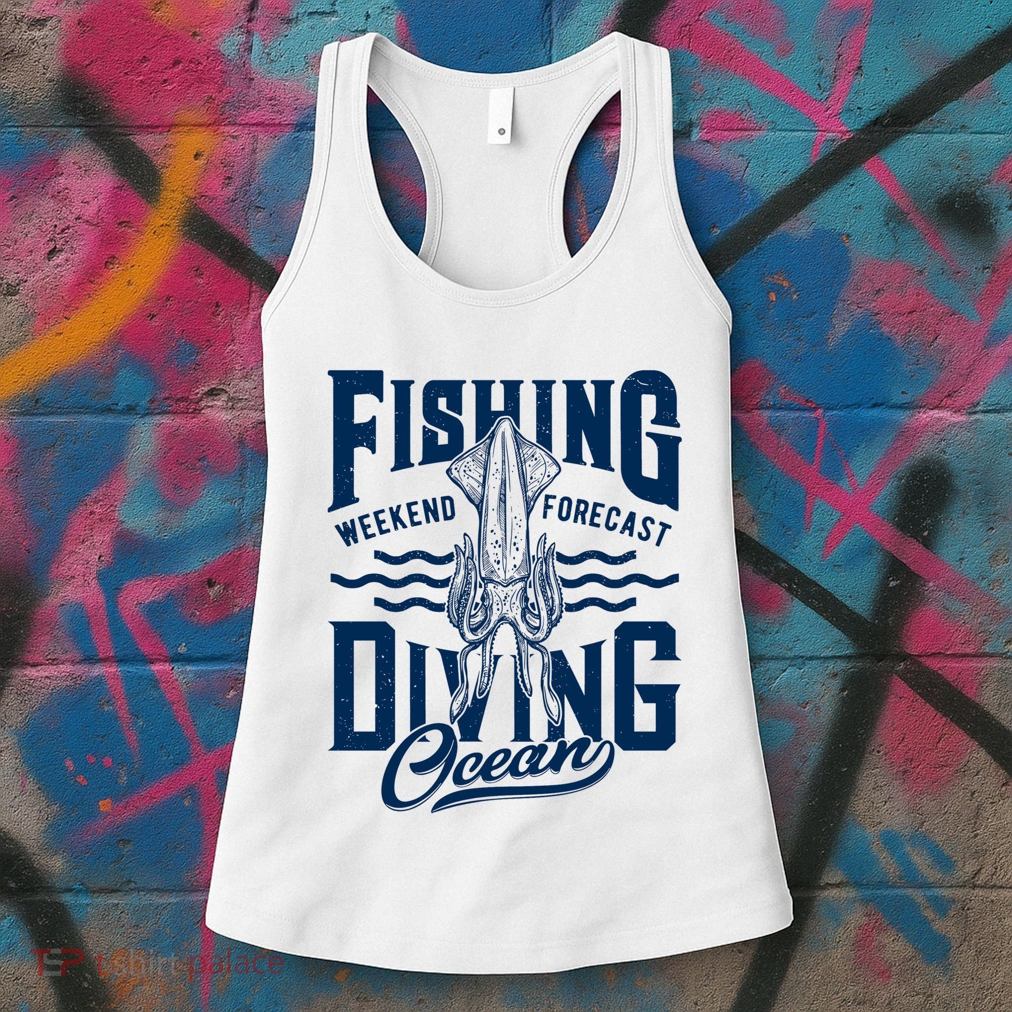 The Weekend Forecast Is Ocean Fishing And Diving Women's Tank Top