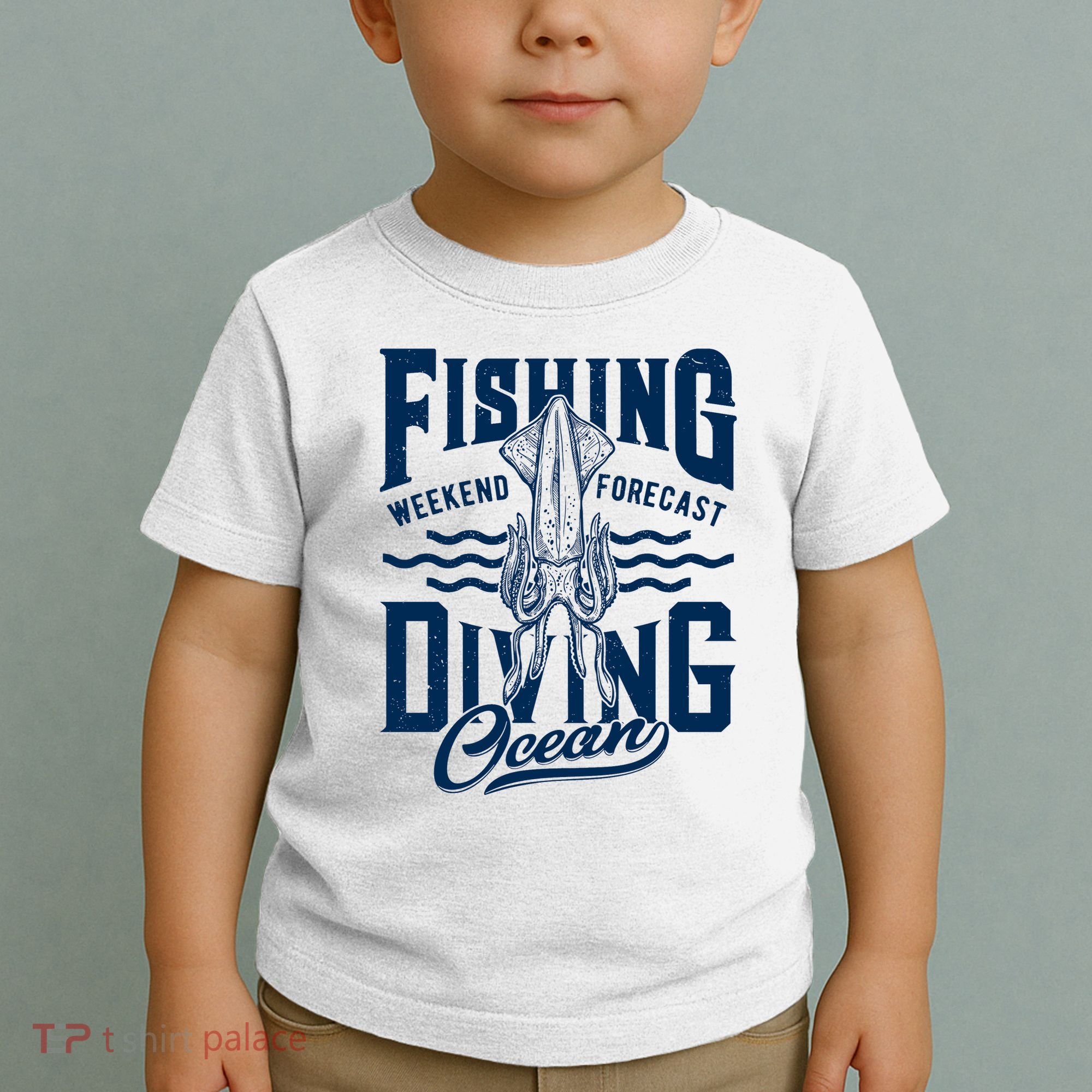 The Weekend Forecast Is Ocean Fishing And Diving Toddler T-Shirt