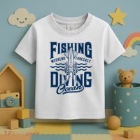 The Weekend Forecast Is Ocean Fishing And Diving Toddler T-Shirt thumb 3