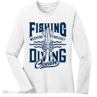 The Weekend Forecast Is Ocean Fishing And Diving Women's Long Sleeve Shirt thumb 0