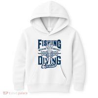 The Weekend Forecast Is Ocean Fishing And Diving Kids Hoodie thumb 0