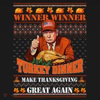 Trump Winner Funny Winner Turkey Dinner Thanksgiving Ugly Mousepad thumb 1