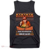Trump Winner Funny Winner Turkey Dinner Thanksgiving Ugly Tank Top thumb 0