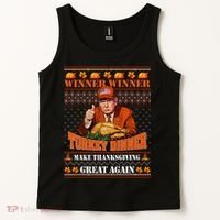 Trump Winner Funny Winner Turkey Dinner Thanksgiving Ugly Tank Top thumb 2