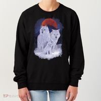 Three Wolves Family Portrait Painting Women's Sweatshirt thumb 0