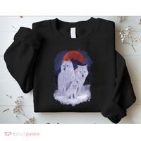 Three Wolves Family Portrait Painting Sweatshirt thumb 2