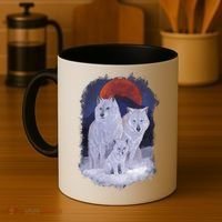 Three Wolves Family Portrait Painting Coffee Mug thumb 4
