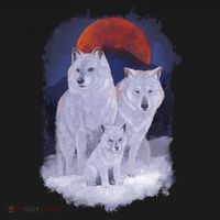 Three Wolves Family Portrait Painting Women's Hoodie thumb 2