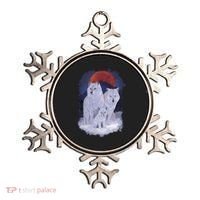 Three Wolves Family Portrait Painting Ornament thumb 0