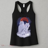 Three Wolves Family Portrait Painting Women's Tank Top thumb 3
