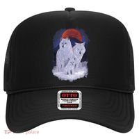 Three Wolves Family Portrait Painting Hat thumb 0