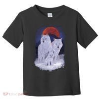 Three Wolves Family Portrait Painting Toddler T-Shirt thumb 0