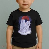 Three Wolves Family Portrait Painting Toddler T-Shirt thumb 2