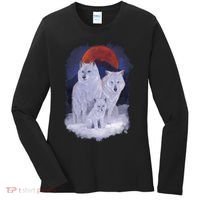 Three Wolves Family Portrait Painting Women's Long Sleeve Shirt thumb 0