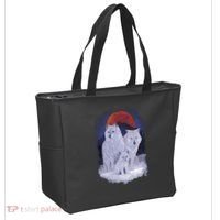 Three Wolves Family Portrait Painting Tote Bag thumb 2