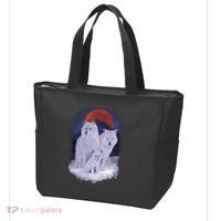 Three Wolves Family Portrait Painting Tote Bag thumb 3