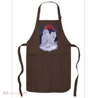 Three Wolves Family Portrait Painting Apron thumb 0