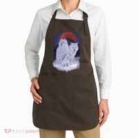 Three Wolves Family Portrait Painting Apron thumb 2