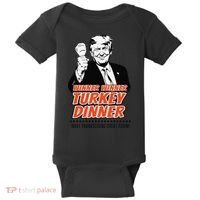 Trump Winner Funny Winner Turkey Dinner Thanksgiving Baby Bodysuit thumb 0
