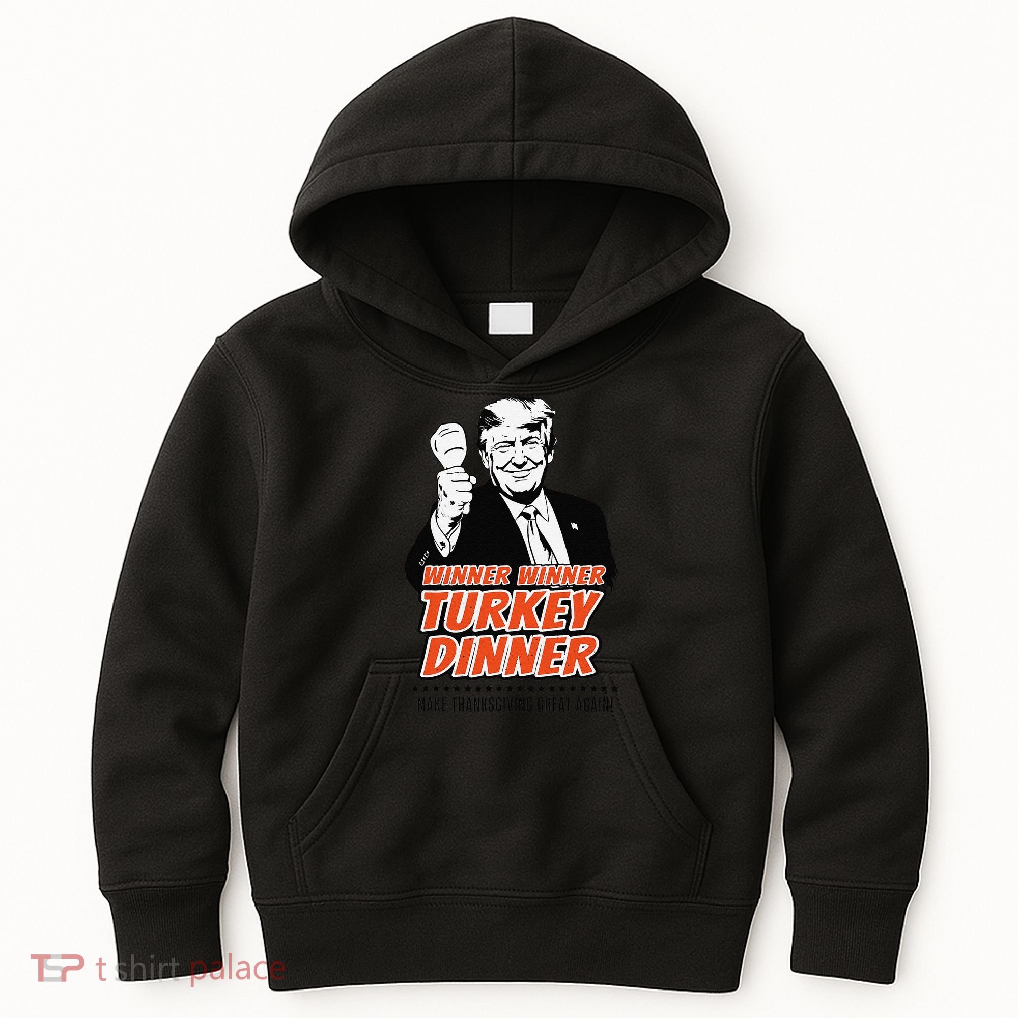 Trump Winner Funny Winner Turkey Dinner Thanksgiving Kids Hoodie