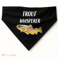 Trout Whisperer Fishing Rainbow Trout USA-Made Doggie Bandana thumb 0