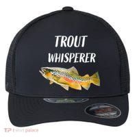 Trout Whisperer Fishing Rainbow Trout Flexfit Unipanel Trucker Cap thumb 0