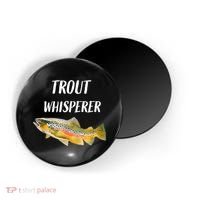 Trout Whisperer Fishing Rainbow Trout Magnet thumb 0