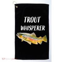 Trout Whisperer Fishing Rainbow Trout Golf Towel thumb 0