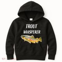 Trout Whisperer Fishing Rainbow Trout Kids Hoodie thumb 0