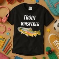 Trout Whisperer Fishing Rainbow Trout Kids T-Shirt thumb 3