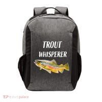 Trout Whisperer Fishing Rainbow Trout Vector Backpack thumb 0