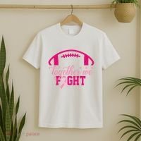 Together We Fight Breast Cancer Awareness Football Ribbon T-Shirt thumb 2