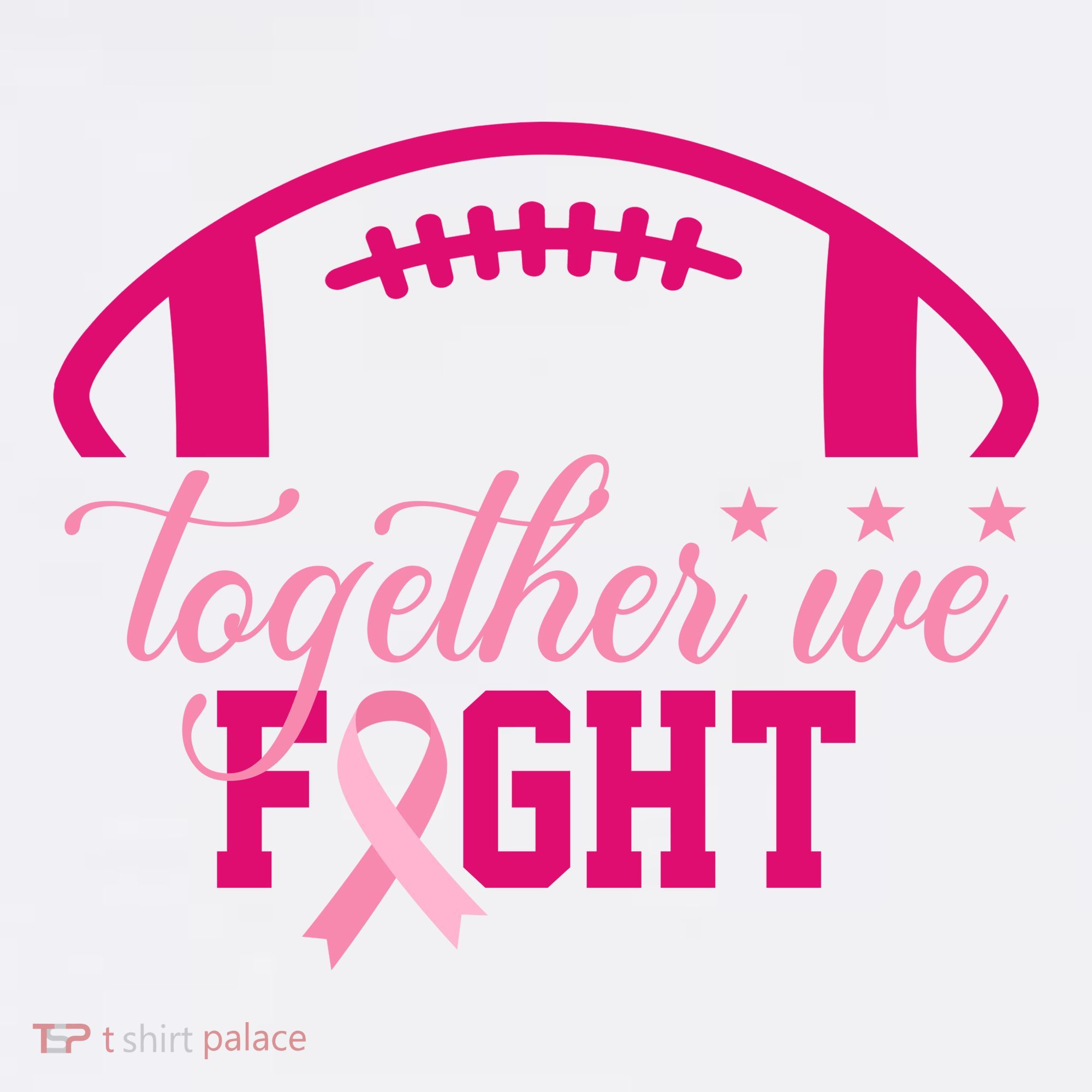 Together We Fight Breast Cancer Awareness Football Ribbon Women's Tank Top