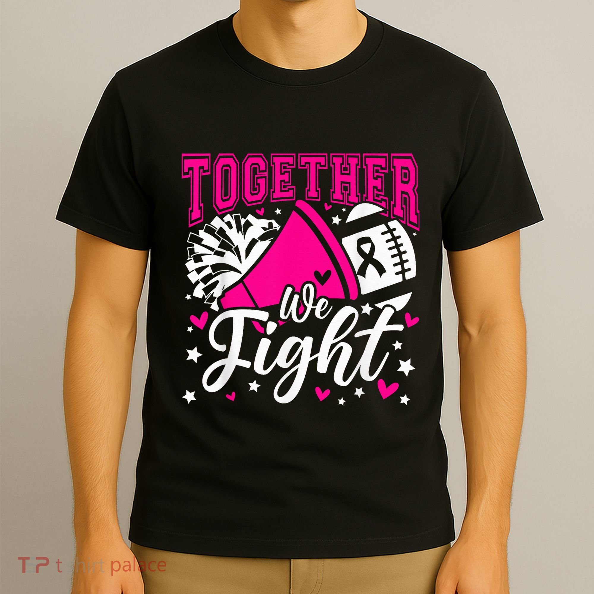 Together We Fight Breast Cancer Awareness Pink Ribbon Wo T-Shirt