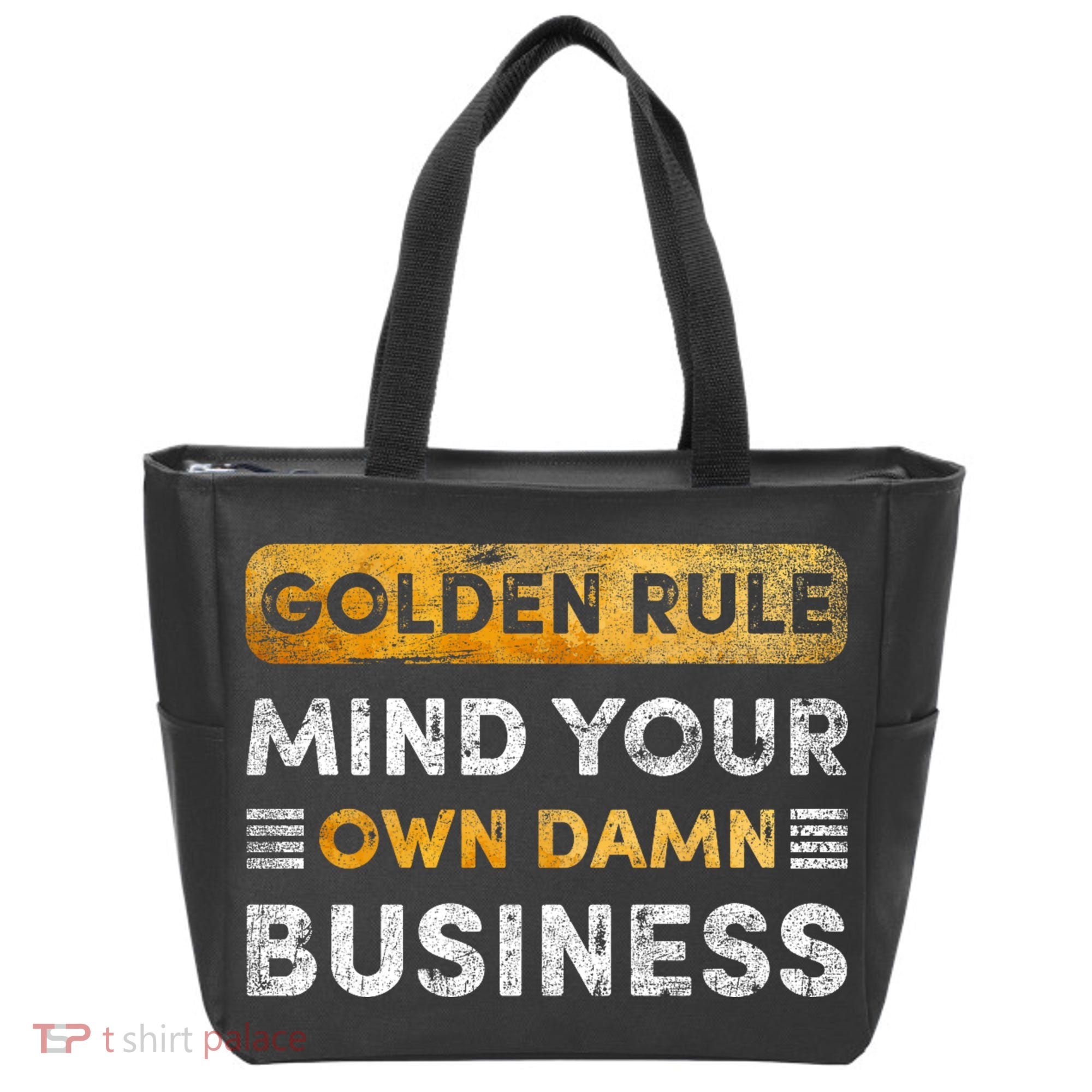 Tim Walz Golden Rule Mind Your Own Damn Business Tote Bag