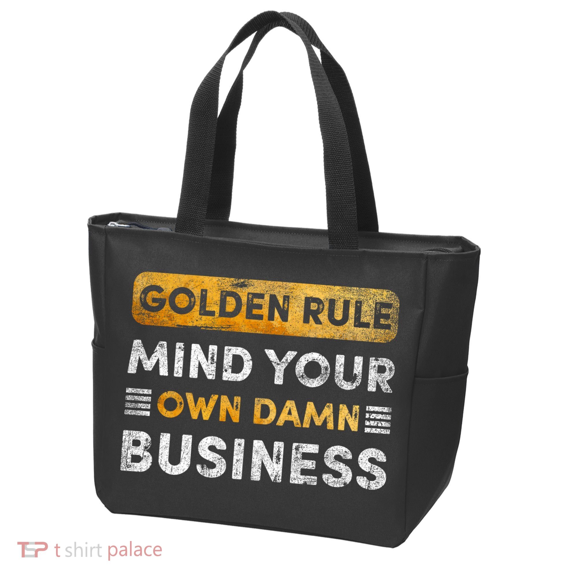 Tim Walz Golden Rule Mind Your Own Damn Business Tote Bag