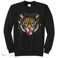 Tiger With Glasses Bubblegum And Pink Bow Sweatshirt thumb 0