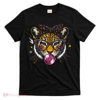Tiger With Glasses Bubblegum And Pink Bow T-Shirt thumb 0