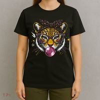 Tiger With Glasses Bubblegum And Pink Bow T-Shirt thumb 4