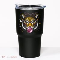 Tiger With Glasses Bubblegum And Pink Bow Tumbler thumb 0
