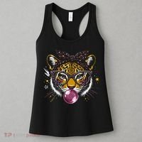 Tiger With Glasses Bubblegum And Pink Bow Women's Tank Top thumb 3