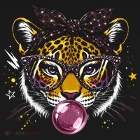 Tiger With Glasses Bubblegum And Pink Bow Women's Tank Top thumb 5
