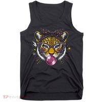 Tiger With Glasses Bubblegum And Pink Bow Tank Top thumb 0