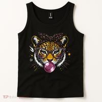 Tiger With Glasses Bubblegum And Pink Bow Tank Top thumb 2
