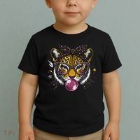Tiger With Glasses Bubblegum And Pink Bow Toddler T-Shirt thumb 2