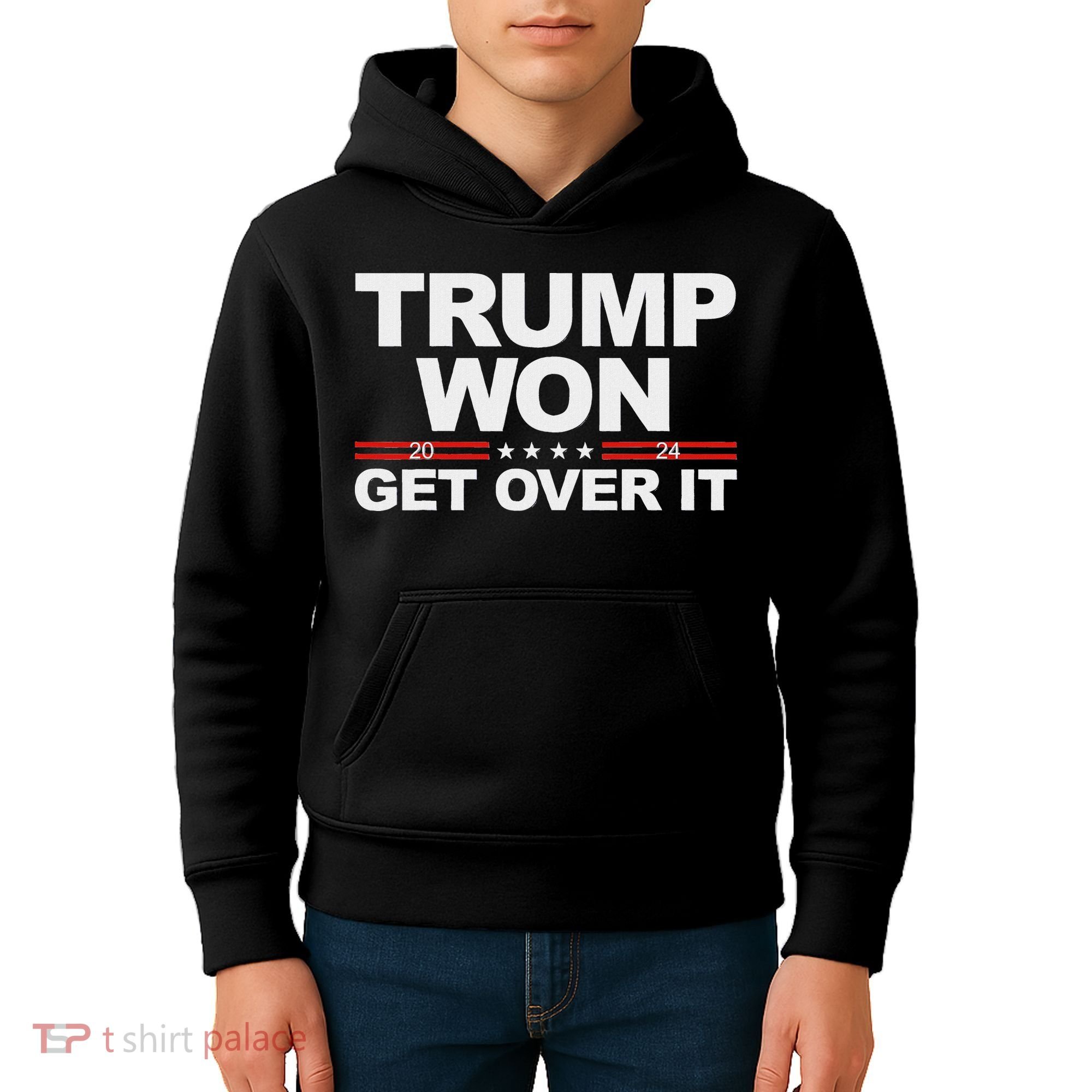 Trump Won Get Over It Trump 2024 Election Kids Hoodie
