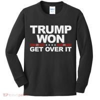 Trump Won Get Over It Trump 2024 Election Kids Long Sleeve Shirt thumb 0