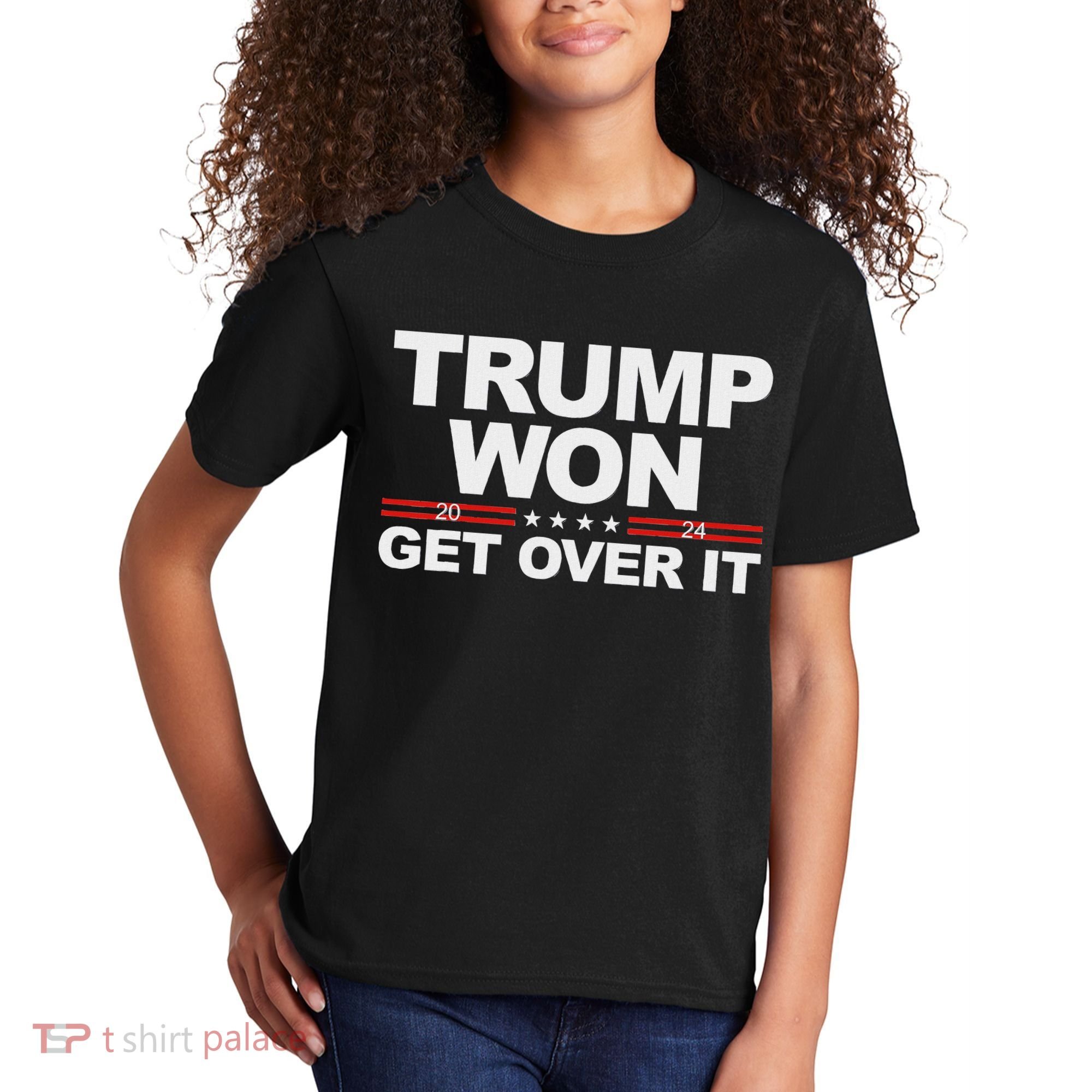 Trump Won Get Over It Trump 2024 Election Kids T-Shirt